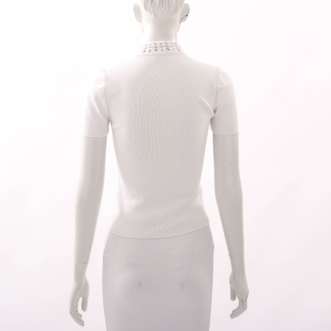 Scanlan Theodore Lace Detail Rib Knit Top Size XS