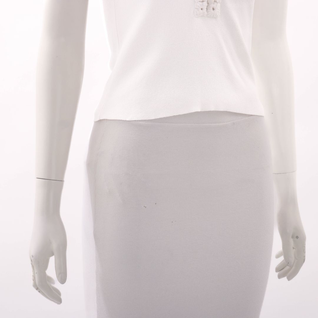 Scanlan Theodore Lace Detail Rib Knit Top Size XS