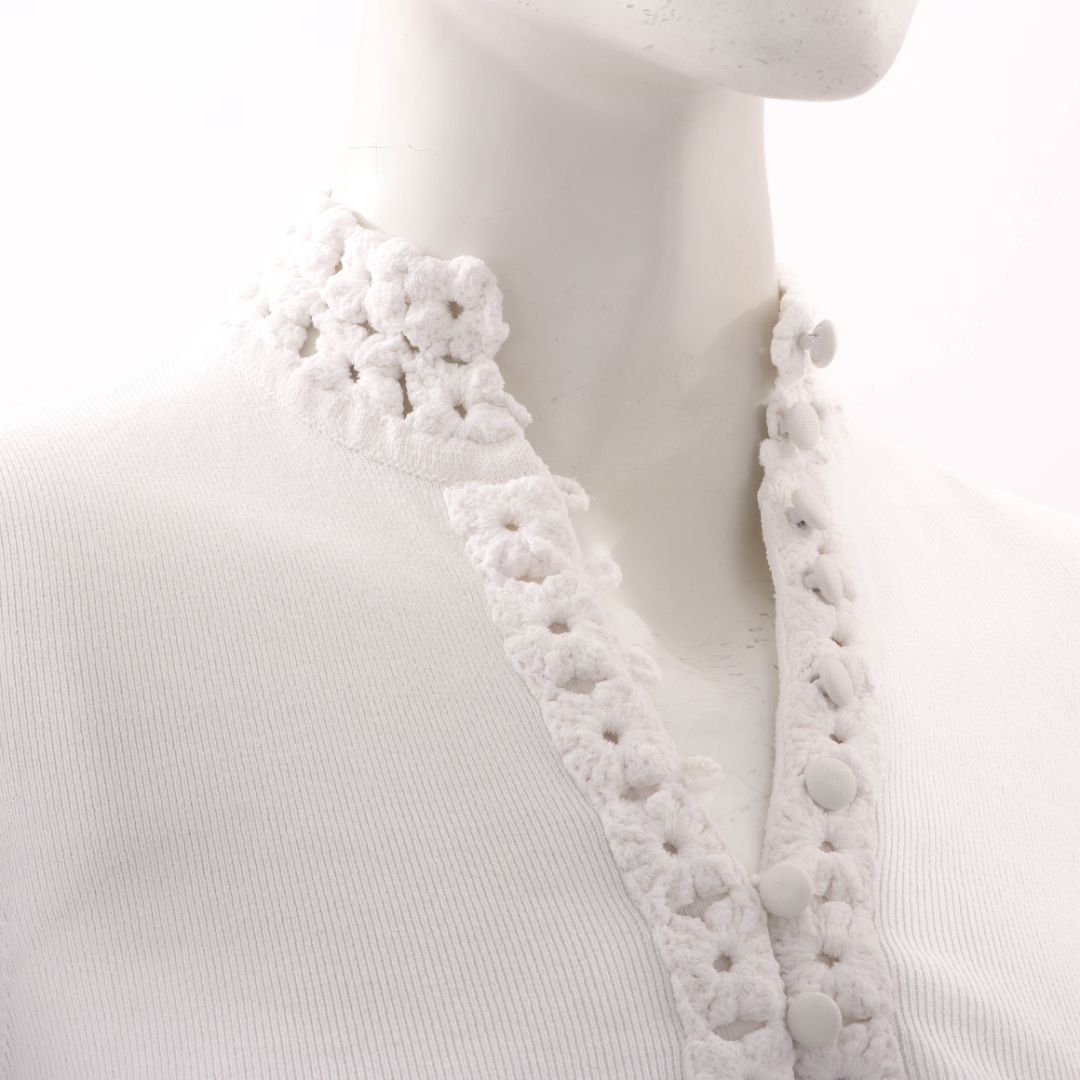 Scanlan Theodore Lace Detail Rib Knit Top Size XS