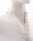 Scanlan Theodore Lace Detail Rib Knit Top Size XS