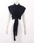Scanlan Theodore Rib Knit Tie Front Top Size XS
