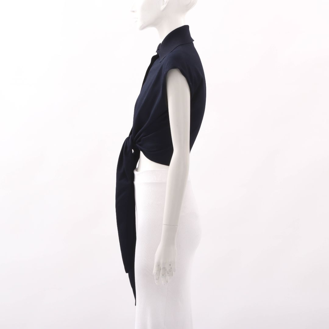 Scanlan Theodore Rib Knit Tie Front Top Size XS