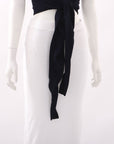 Scanlan Theodore Rib Knit Tie Front Top Size XS