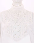 Nili Lotan Cotton Lace Blouse Size Medium