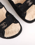 Chanel Pony Hair and Shearling Dad Sandals Size 38