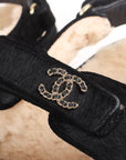 Chanel Pony Hair and Shearling Dad Sandals Size 38