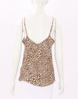 Silk Laundry Silk Leopard Print Cami Top Size M