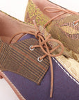 Maud Alice Dainty Multi Fabric Derby Lace Up Shoes Size 39