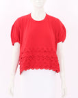 Comme Des Garcons Laser Cut Frill Top Size M