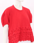 Comme Des Garcons Laser Cut Frill Top Size M