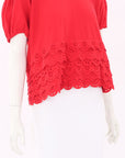 Comme Des Garcons Laser Cut Frill Top Size M