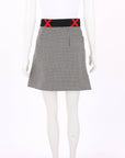 Miu Miu Checked Wool Mini Skirt Size IT 40 | AU 8