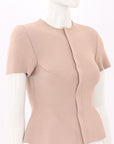 Scanlan Theodore Crepe Knit Zip Top Size XS