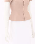 Scanlan Theodore Crepe Knit Zip Top Size XS
