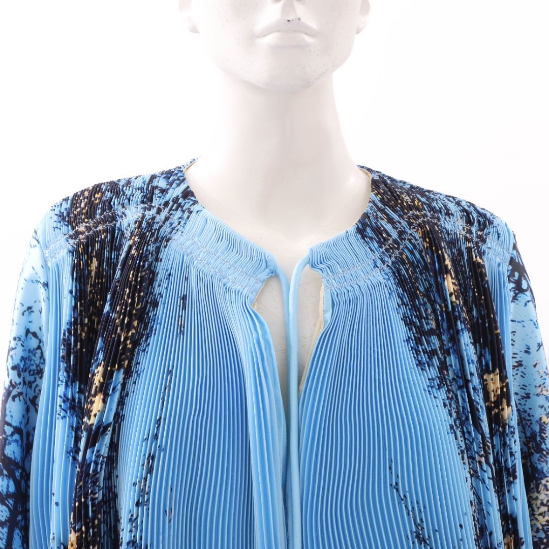 Jil Sander Abstract Print Plissee Blouse Size 36 | AU 8