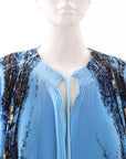 Jil Sander Abstract Print Plissee Blouse Size 36 | AU 8