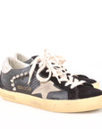 Golden Goose Superstar Sneakers with Silver Eyelets Size 35