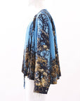 Jil Sander Abstract Print Plissee Blouse Size 36 | AU 8