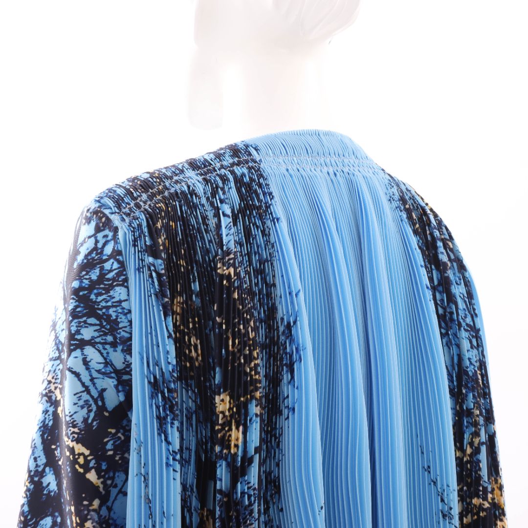 Jil Sander Abstract Print Plissee Blouse Size 36 | AU 8