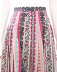 Le Sirenuse Pleated Print Skirt Size 10