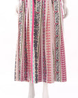 Le Sirenuse Pleated Print Skirt Size 10