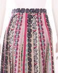 Le Sirenuse Pleated Print Skirt Size 10