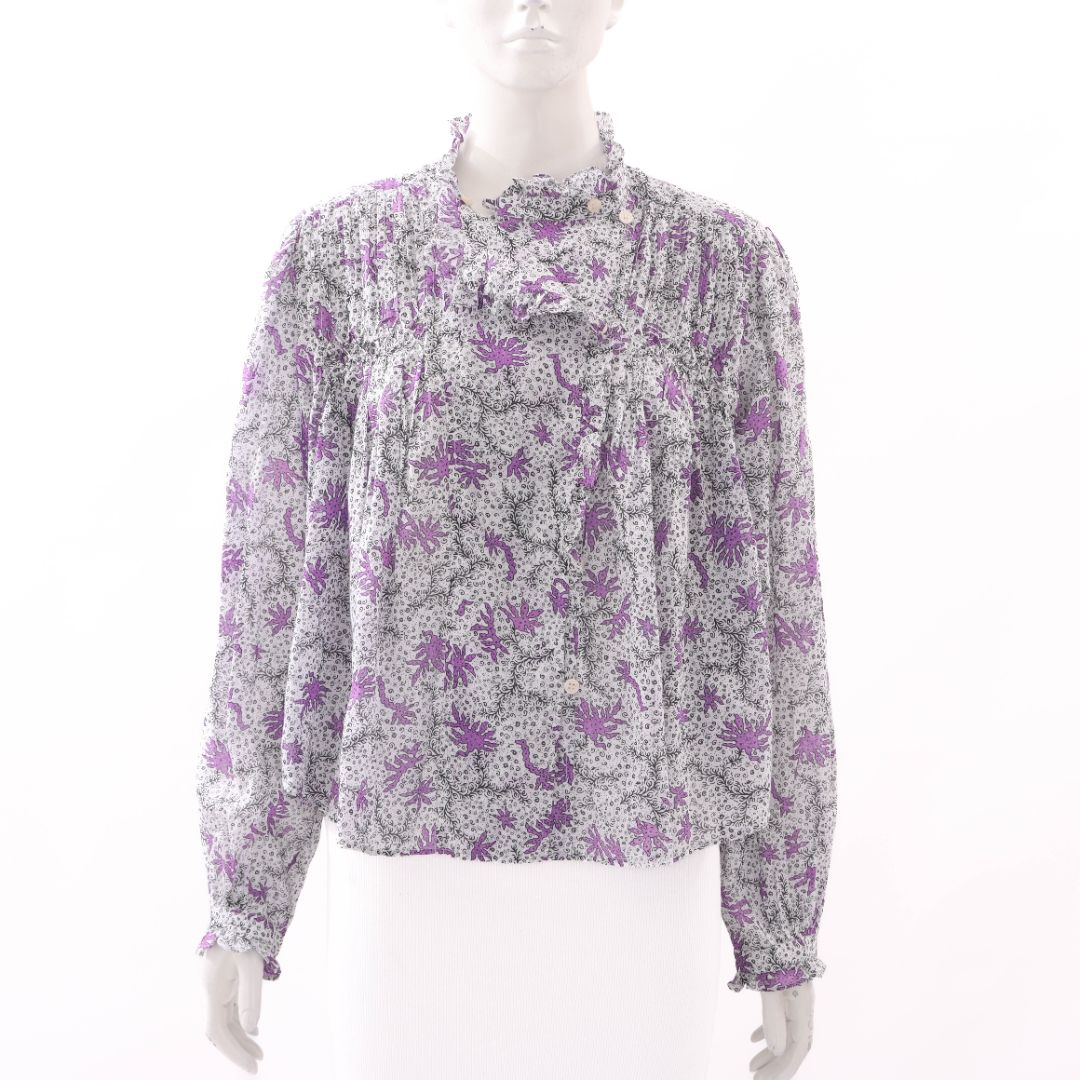 Isabel Marant Printed 'Dubna' Top Size FR 38 | AU 10