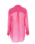 Equipment Silk Polka Dot Shirt Size Medium