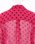 Equipment Silk Polka Dot Shirt Size Medium