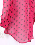 Equipment Silk Polka Dot Shirt Size Medium