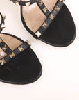 Valentino Leather Rockstud Heeled Sandals Size 39.5