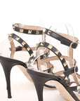 Valentino Leather Rockstud Heeled Sandals Size 39.5