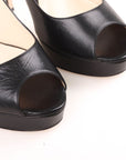Jimmy Choo Leather Peeptoe Platform Pumps Size 40