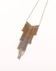 Marie Laure Chamorel Tri Tone Fringed Necklace
