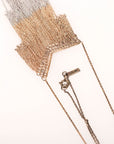 Marie Laure Chamorel Tri Tone Fringed Necklace