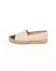 Chanel Cracked Leather CC Logo Espadrilles Size 39
