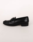 Prada Triangle Logo Leather Loafers Size 36