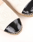 Chanel Cracked Leather CC Logo Espadrilles Size 39