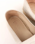 Chanel Cracked Leather CC Logo Espadrilles Size 39