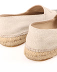 Chanel Cracked Leather CC Logo Espadrilles Size 39