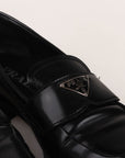 Prada Triangle Logo Leather Loafers Size 36