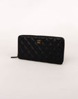Chanel Lambskin Interlocking CC Quilted Wallet
