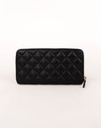 Chanel Lambskin Interlocking CC Quilted Wallet