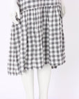 Lee Mathews Checkered Edith Linen Dress with Ties Size 1