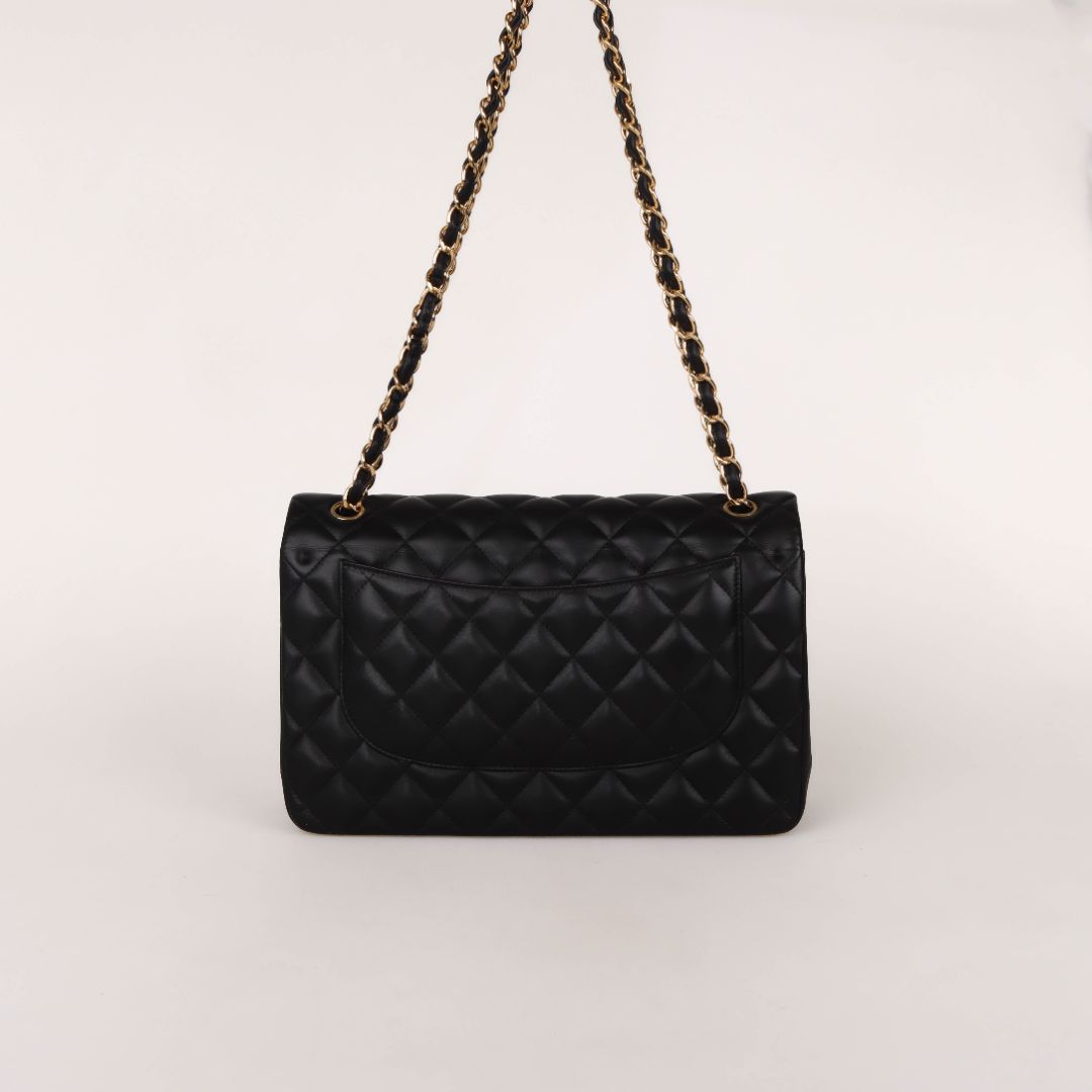 Chanel Lambskin Double Flap Bag Size Jumbo