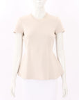 Scanlan Theodore Crepe Knit Peplum Top Size Medium