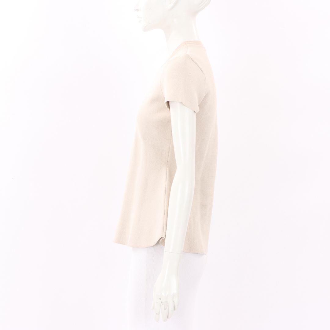 Scanlan Theodore Crepe Knit Peplum Top Size Medium