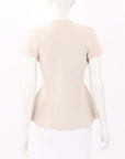 Scanlan Theodore Crepe Knit Peplum Top Size Medium
