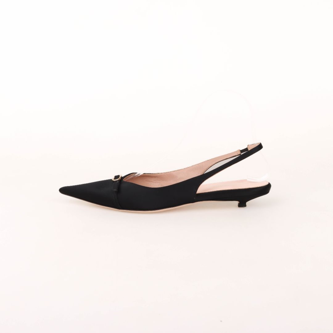 Scanlan Theodore Satin Pointed Slingbacks Size 37