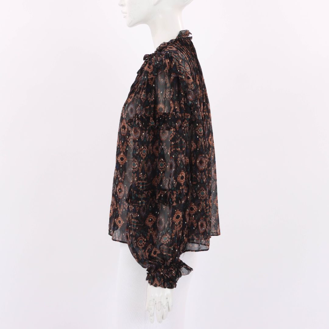 Ulla Johnson Printed Sheer Top Size US 8 | AU 12